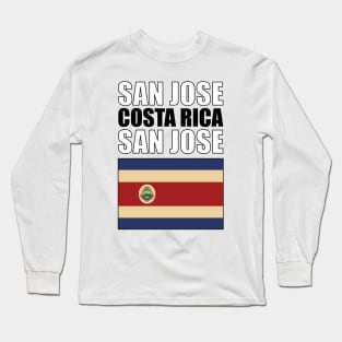 Flag of Costa Rica Long Sleeve T-Shirt